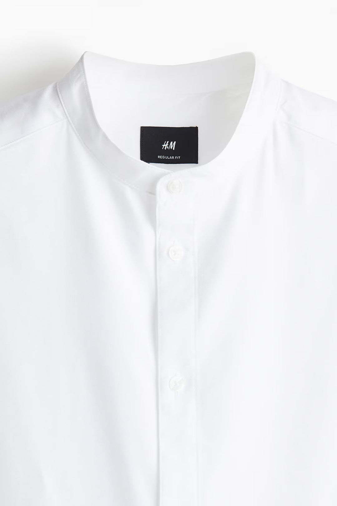H&M Regular Fit Band-Collar Shirt