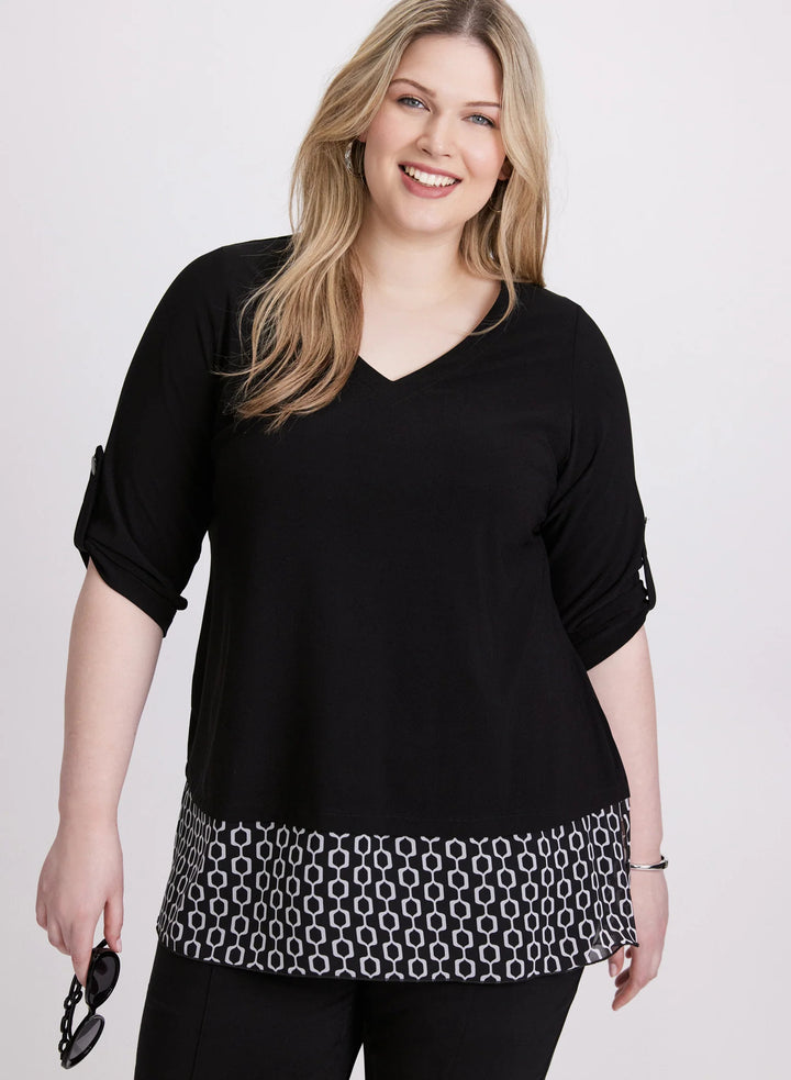 LAURA 3/4 Sleeve Crepe Top