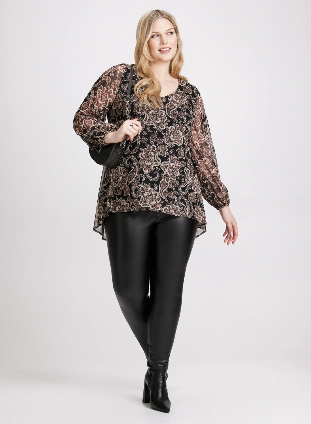 LAURA Chiffon Paisley Tunic