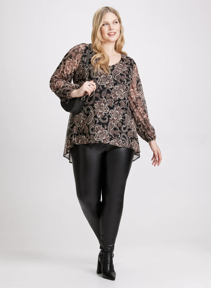 LAURA Chiffon Paisley Tunic