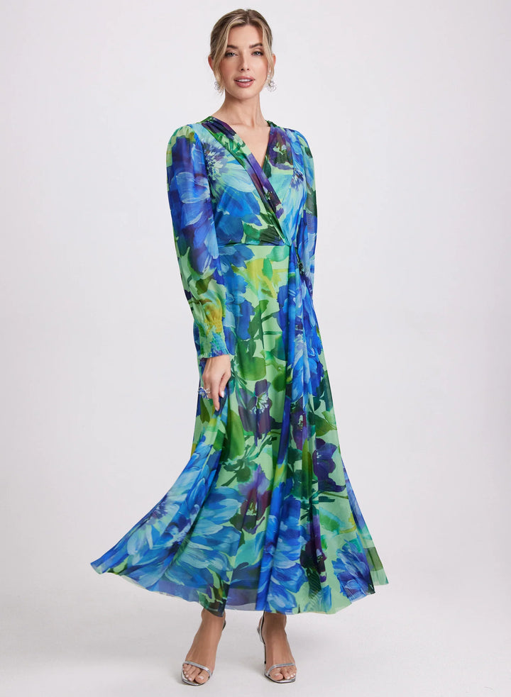 LAURA Floral Chiffon Dress