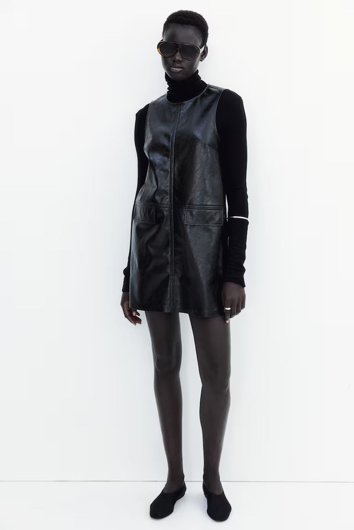 H&M Coated Mini Dress