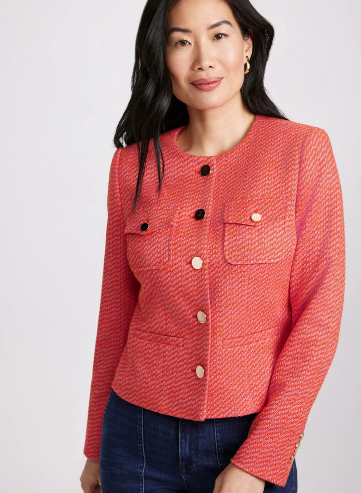 LAURA Bouclé Button-Down Jacket