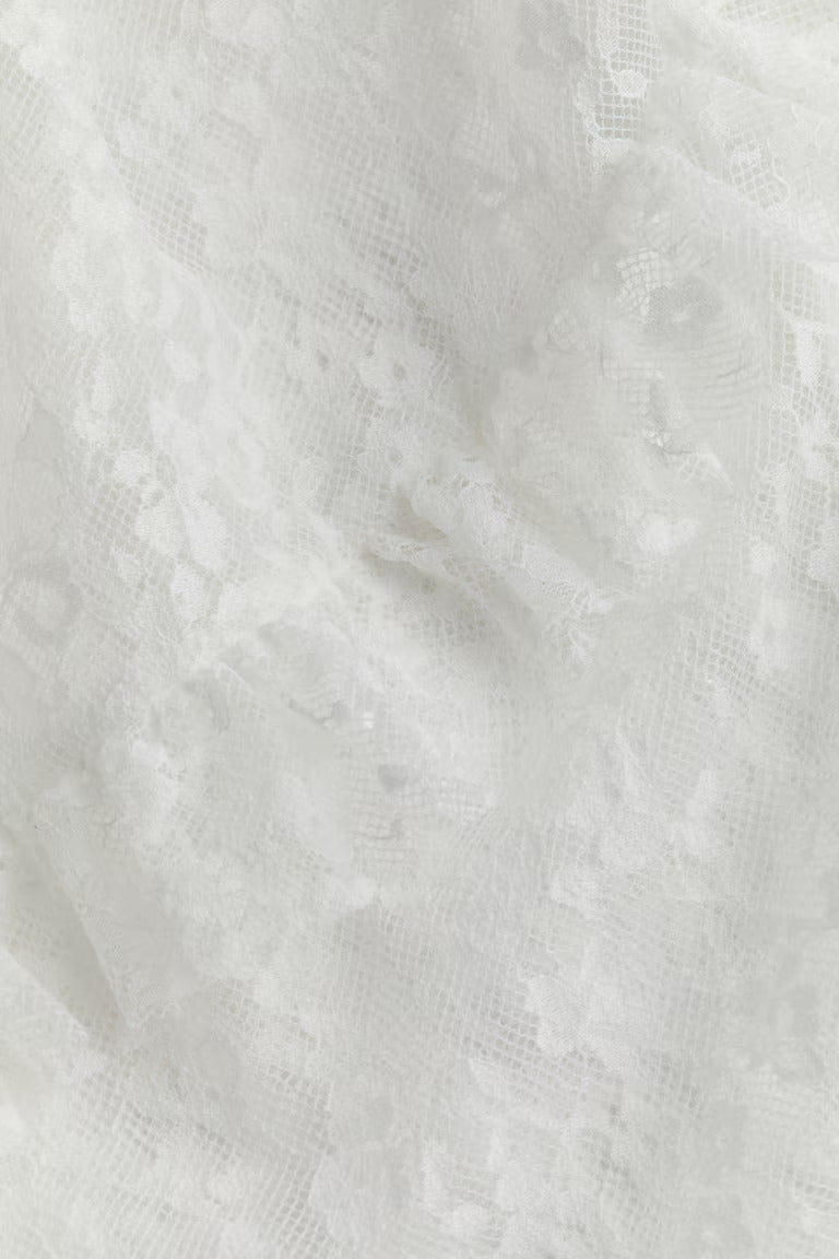 H&M Ruffle-trimmed Lace Dress