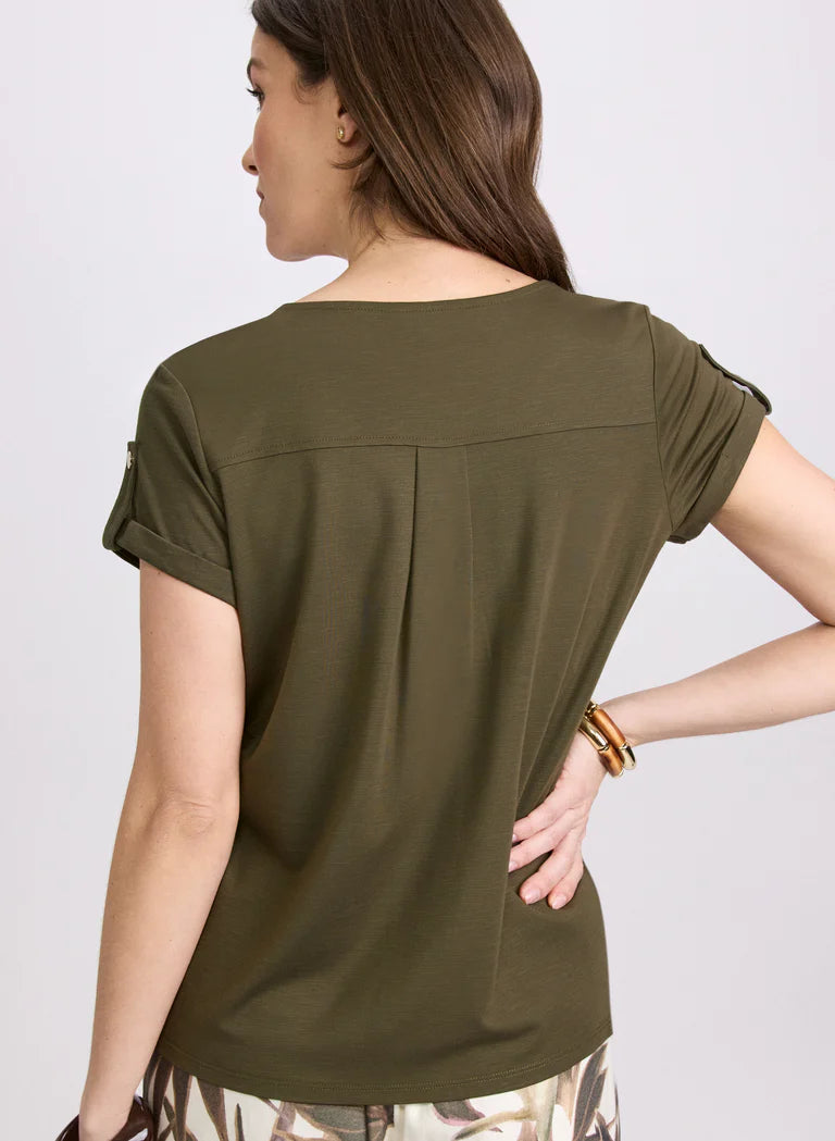 LAURA Zip Front T-Shirt