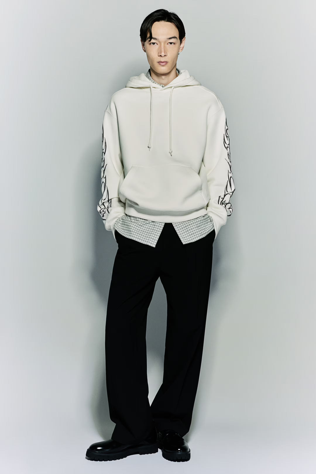 H&M Loose Fit Printed Hoodie