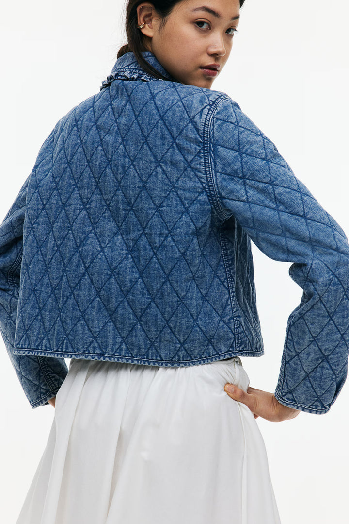 H&M Quilted Denim Jacket