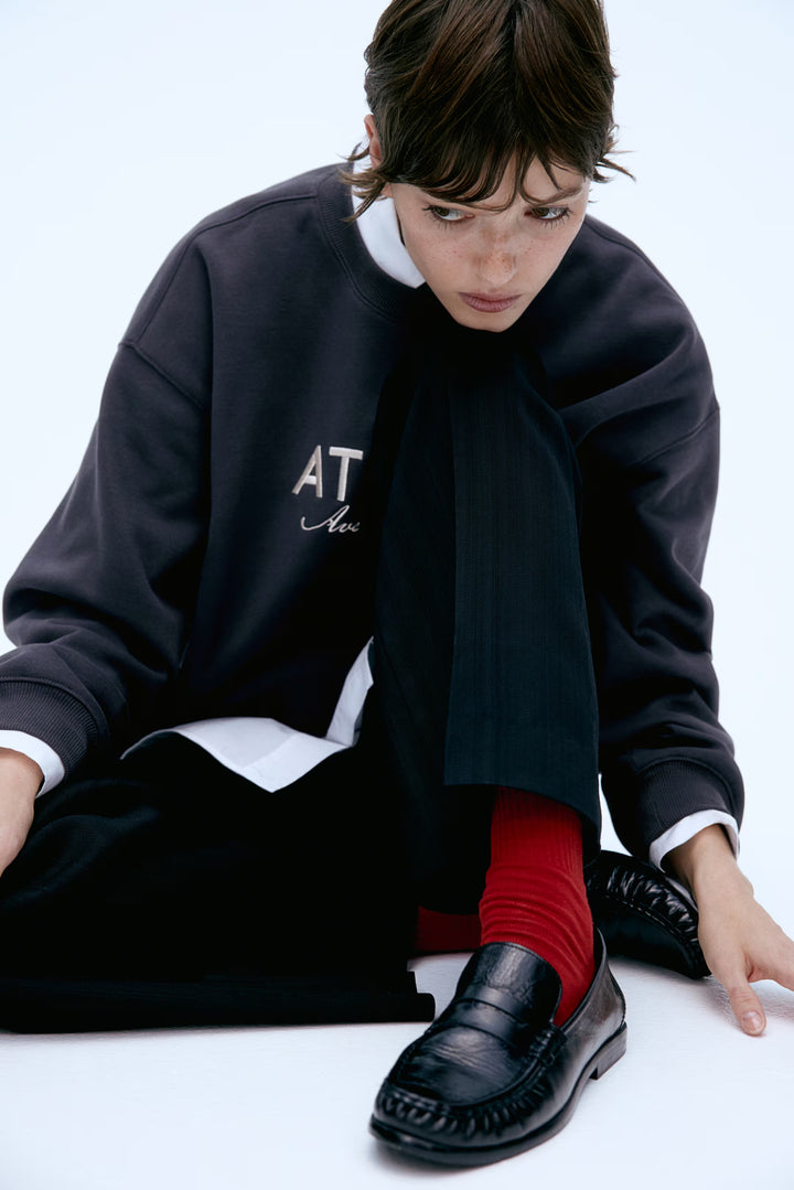 H&M Sweatshirt with Text Motif