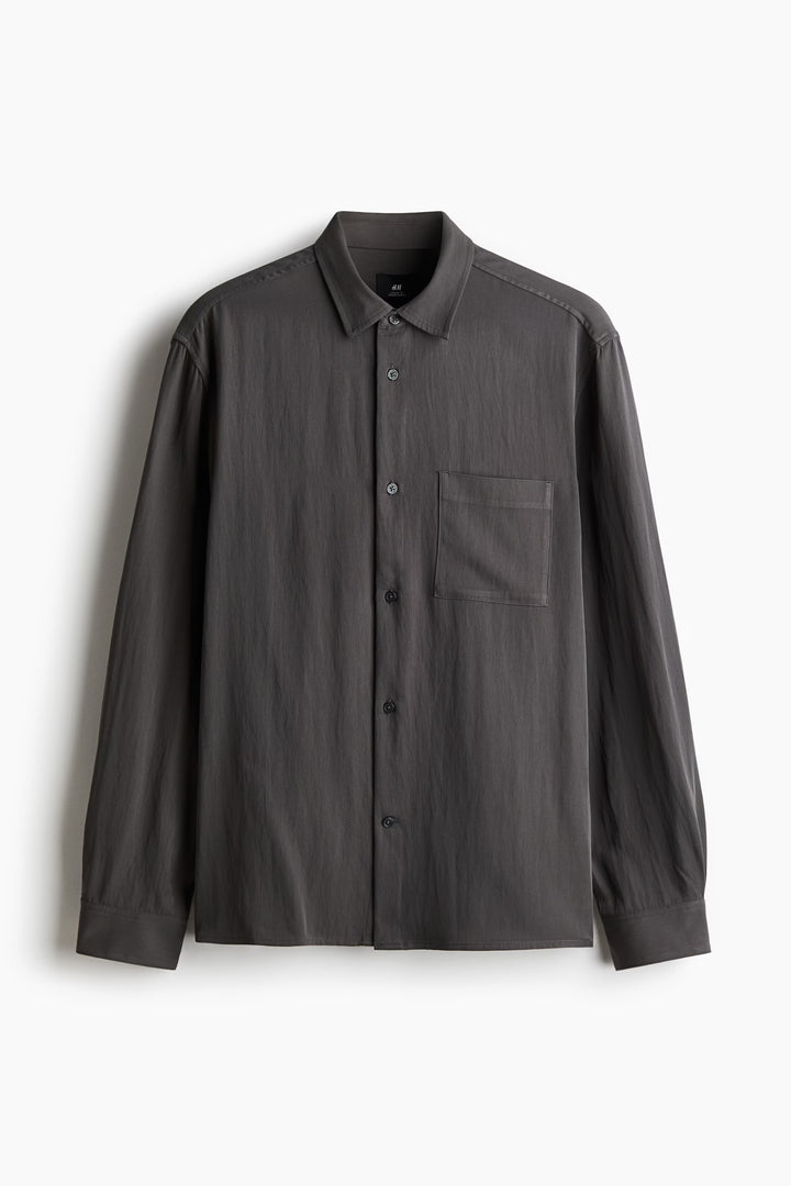 H&M Loose-Fit Satin Shirt