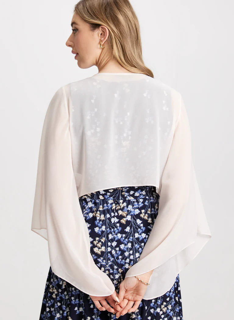LAURA Flared Sleeve Chiffon Bolero