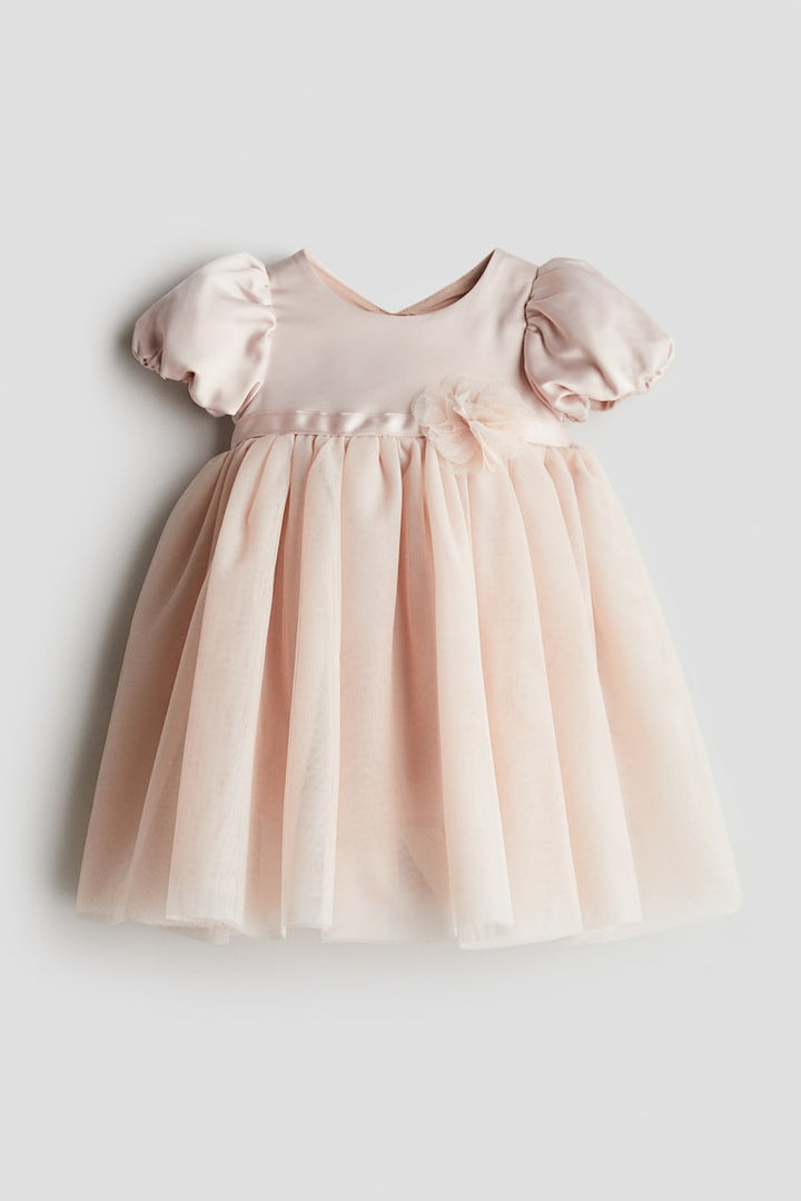 H&M Tulle-Skirt Satin Dress