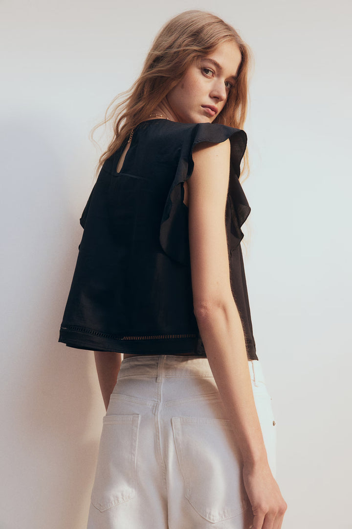 H&M Flutter-Sleeved Blouse