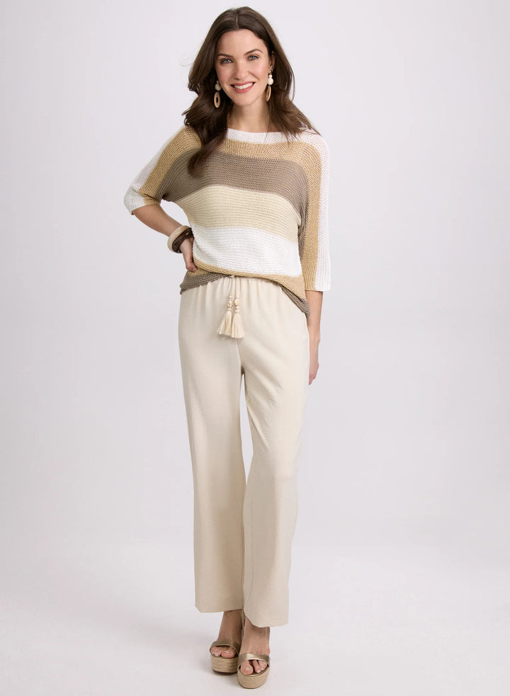 LAURA Striped Knit Pullover