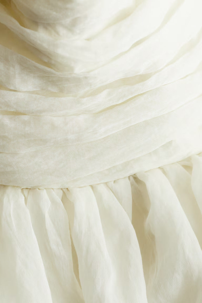 H&M  Bandeau Dress with Flared Skirt