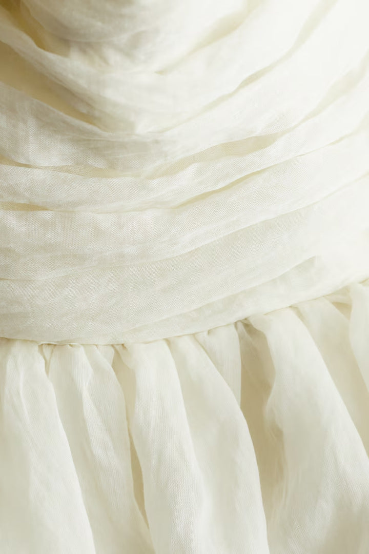 H&M  Bandeau Dress with Flared Skirt
