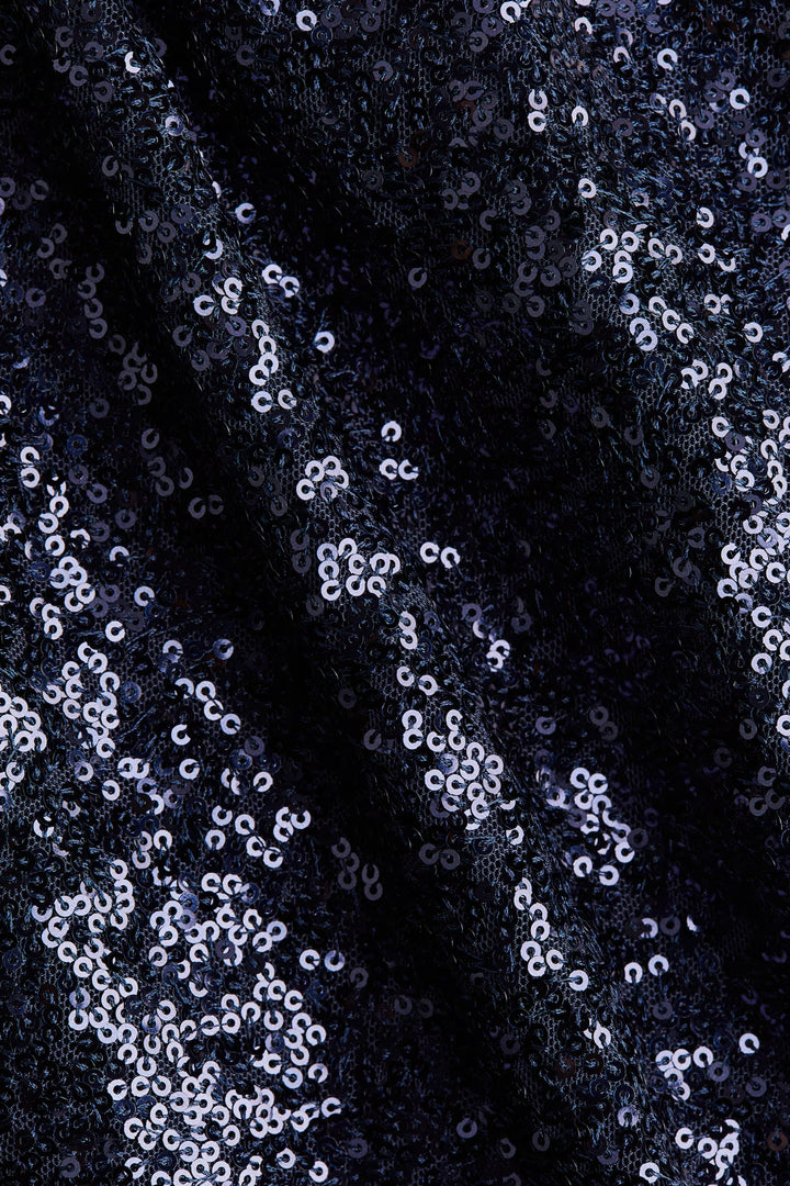 H&M Sequined Mock Turtleneck Top