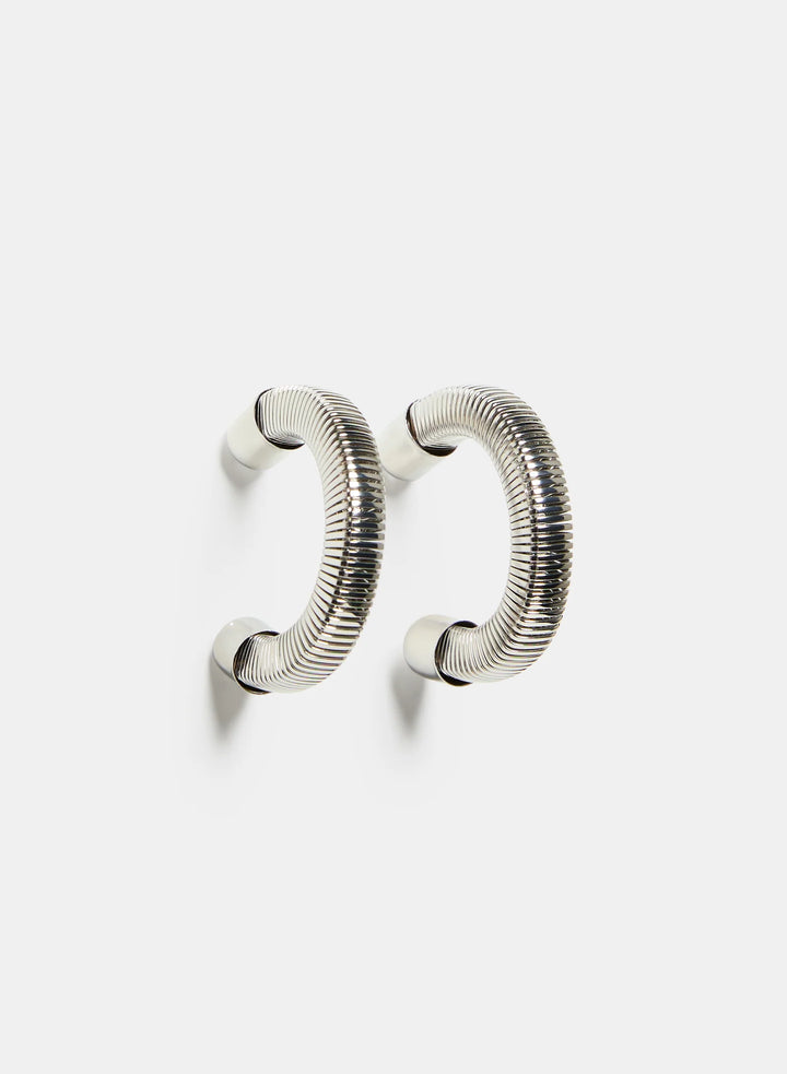 Laura Watch Chain Hoop Earrings