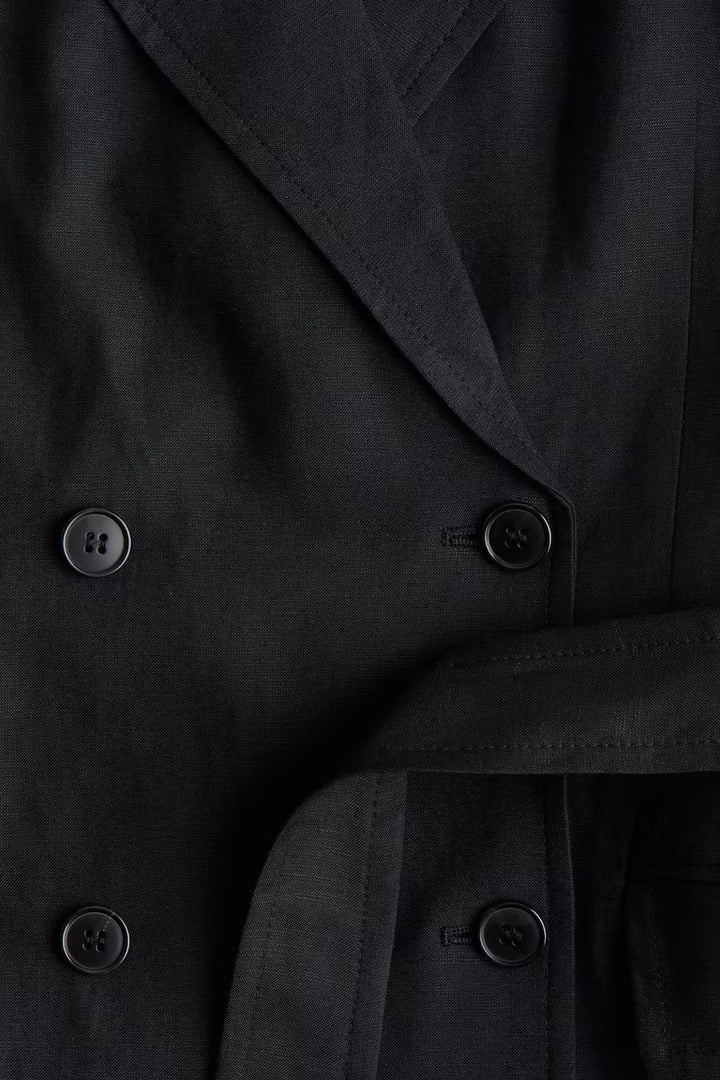 H&M Linen-blend Jacket Dress
