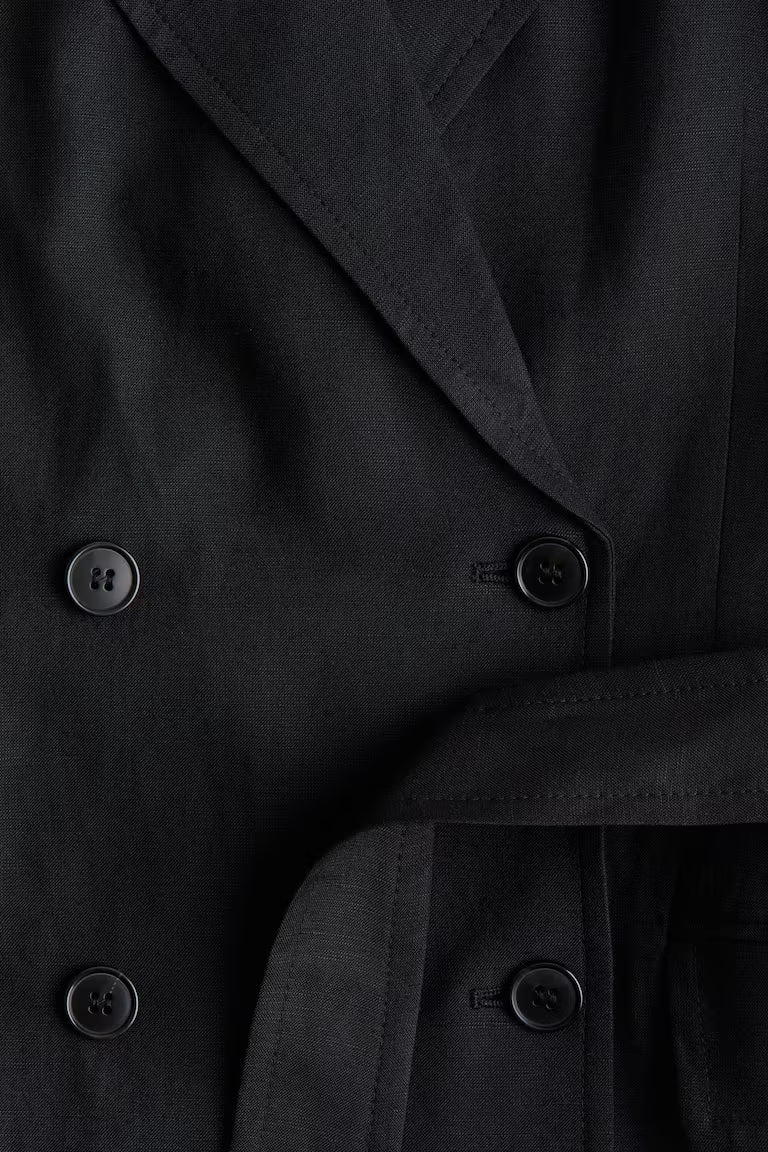 H&M Linen-blend Jacket Dress