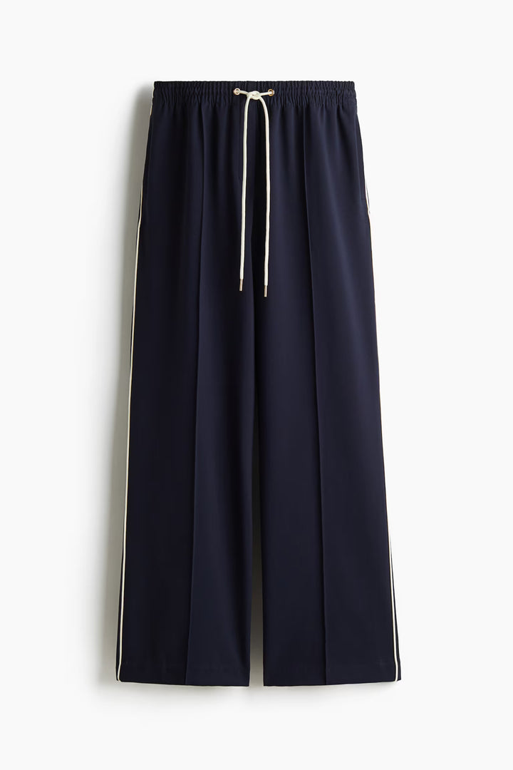 H&M Wide-Leg Twill Pants