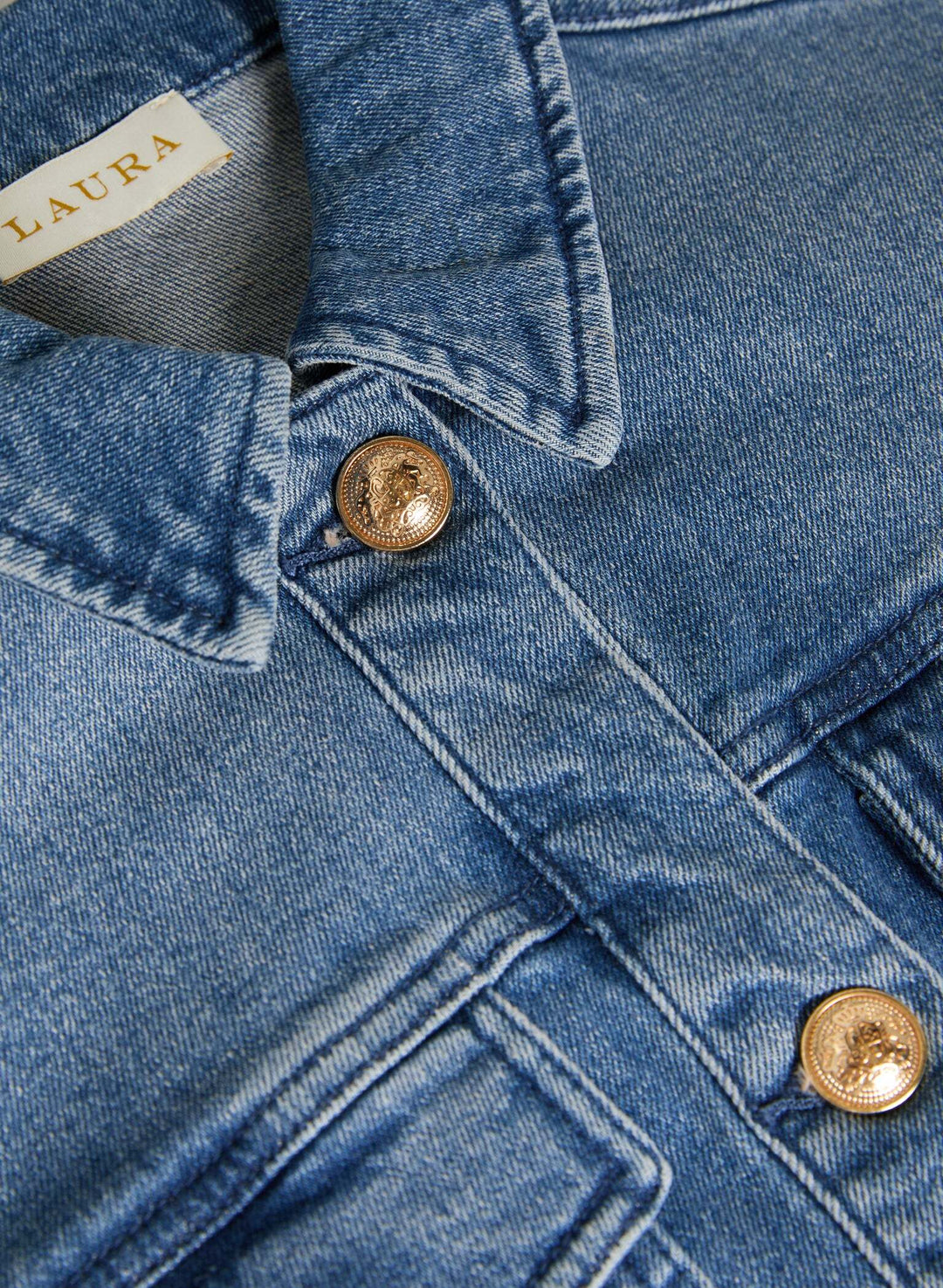 LAURA Button-Down Denim Jacket