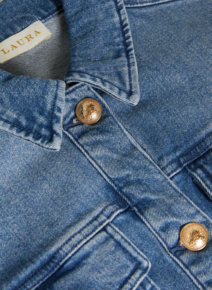 LAURA Button-Down Denim Jacket