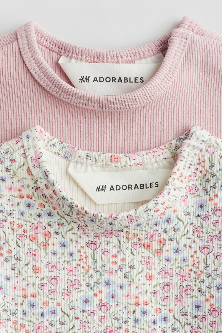 H&M 2-pack Ribbed Cotton Tops