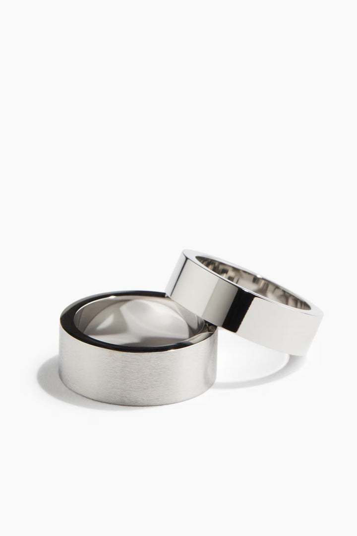 H&M 2-pack Stainless Steel Rings