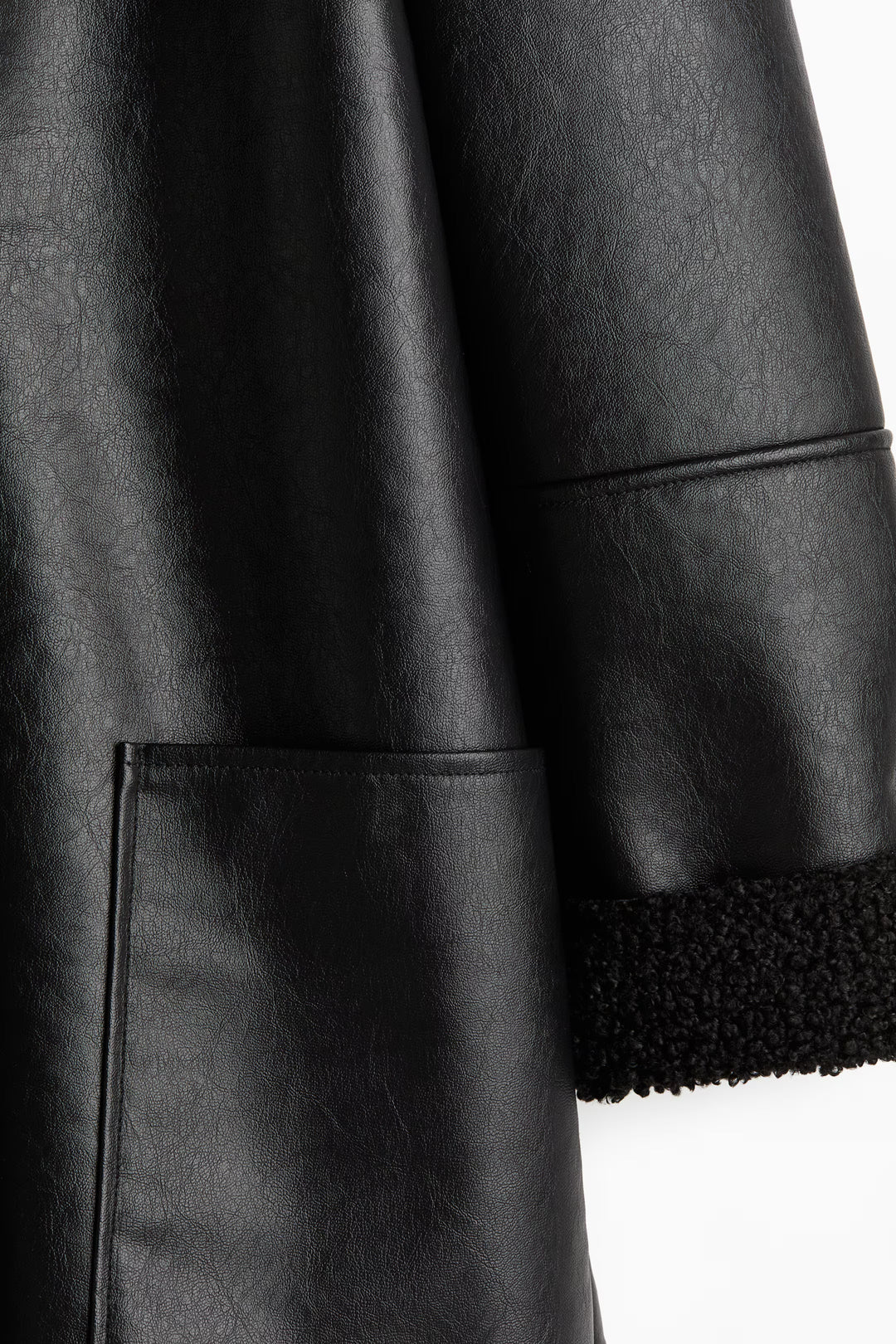 H&M Teddy Fleece-Lined Coated Jacket