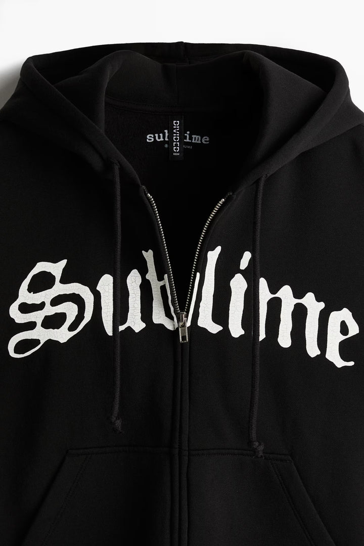 H&M Oversized Hooded Jacket with Motif