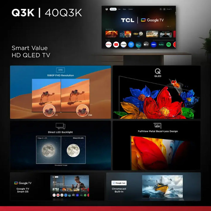 TCL - 32" Class Q3K Series 1080P FHD QLED Smart TV with Google TV (2025)