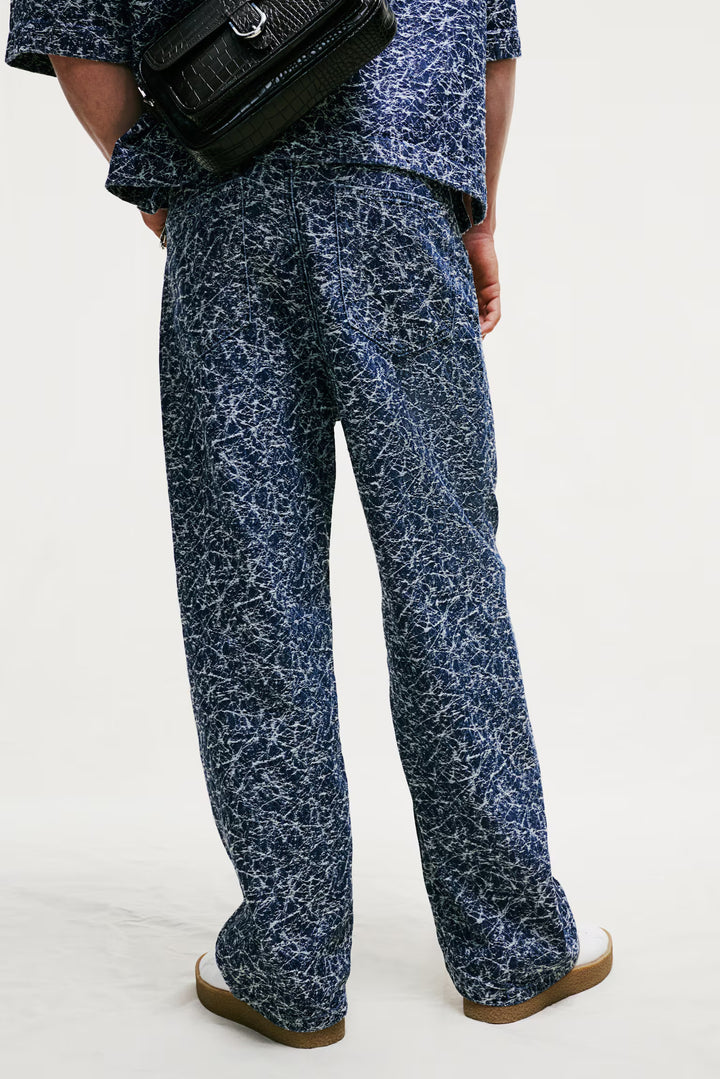 H&M Patterned Baggy Jeans