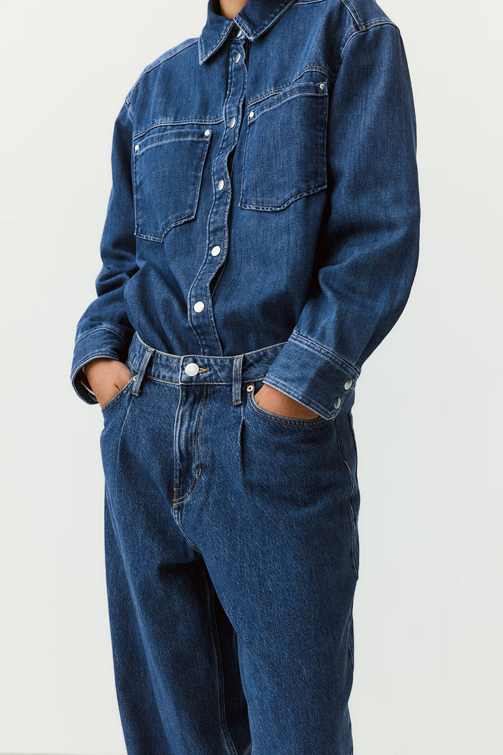 H&M Wide-leg Denim Pants