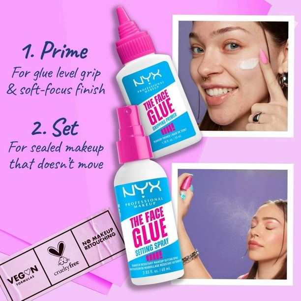 NYX Professional Makeup The Face Glue Gripping Primer, 24 hour wear & hydration