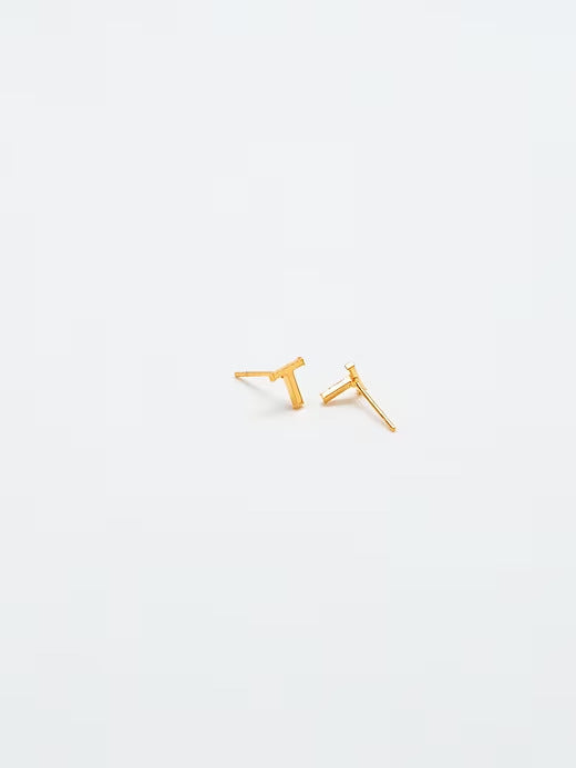 Gap Gold Initial Earrings