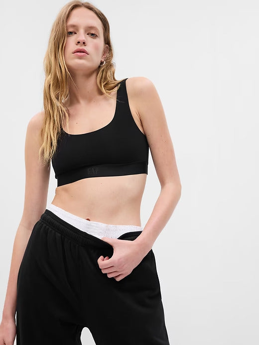 Gap Organic Stretch Cotton Gap Logo Bralette