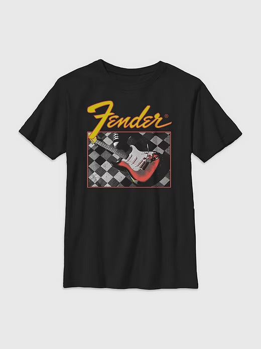 Gap Kids Fender Checkered Guitar Tee