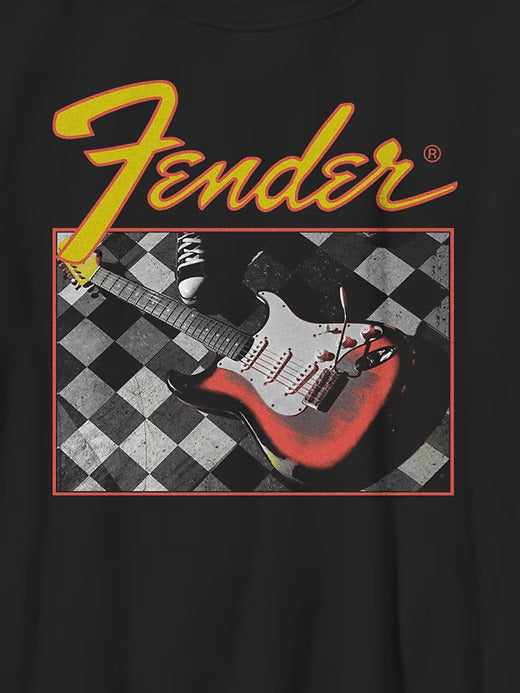 Gap Kids Fender Checkered Guitar Tee