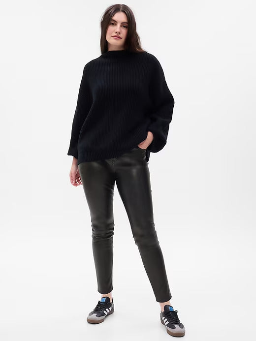 Gap Mid Rise Vegan Leather True Skinny Pants