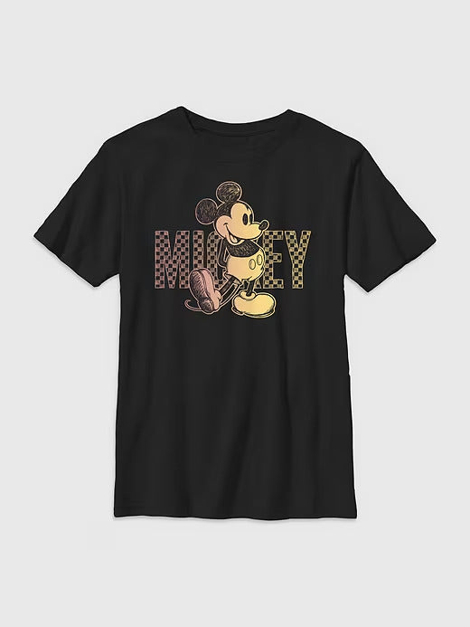 Gap Kids Mickey Mouse and Friends Sketch Checker Tee