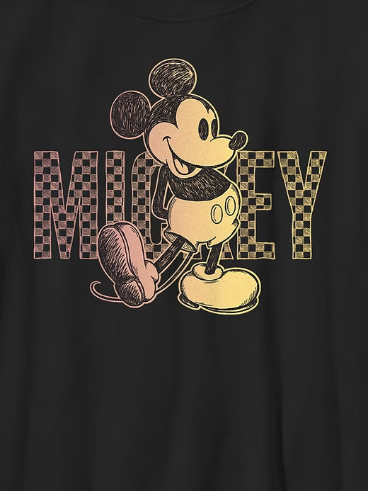 Gap Kids Mickey Mouse and Friends Sketch Checker Tee