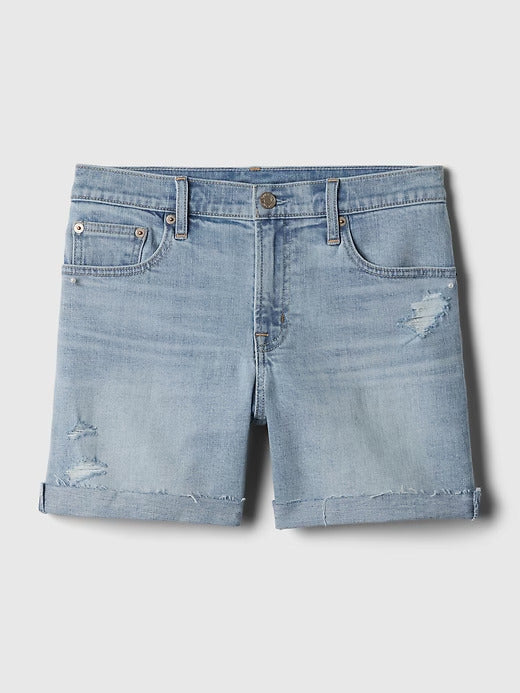 Gap 5" Mid Rise Denim Girlfriend Shorts
