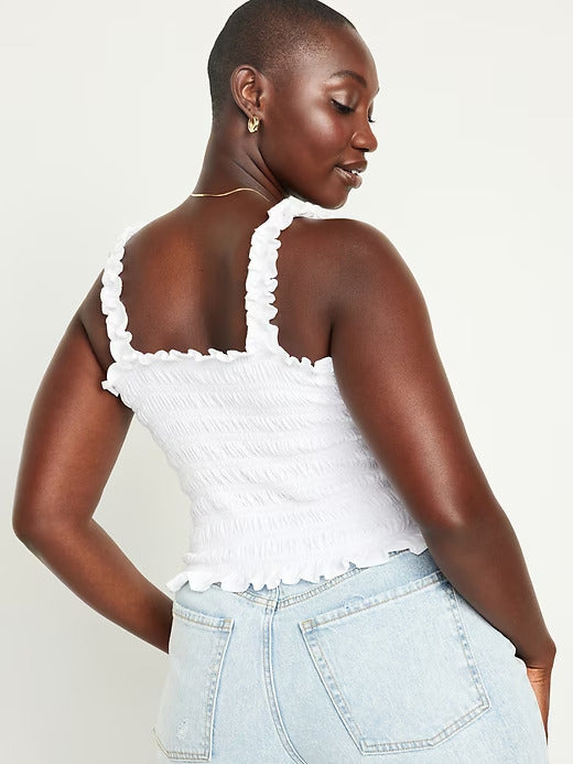 Old Navy Fitted Smocked Tank Top