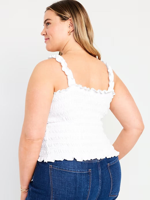 Old Navy Fitted Smocked Tank Top