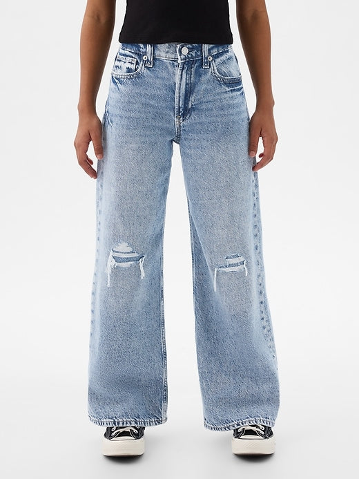 Gap Kids Low Rise Stride Wide-Leg Jeans