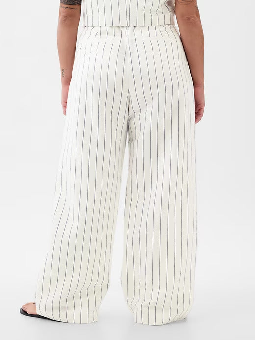 Gap 365 High Rise Linen-Cotton Trousers