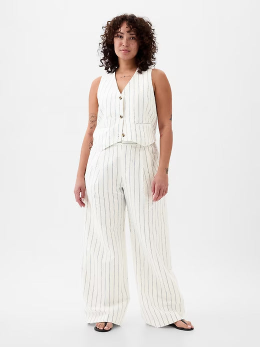 Gap 365 High Rise Linen-Cotton Trousers