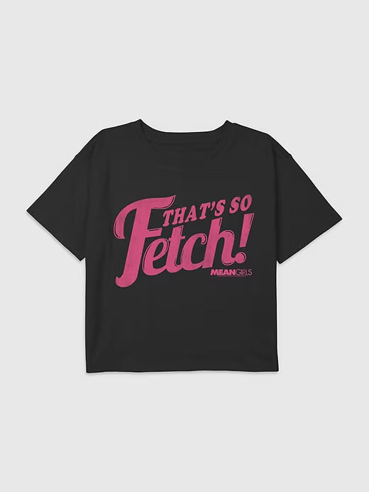 Gap Kids Mean Girls Thats So Fetch Graphic Boxy Crop Tee