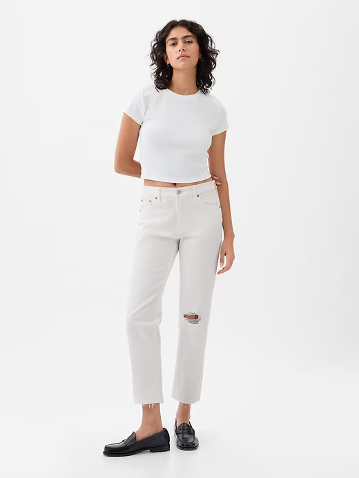 Gap High Rise Cheeky Straight Jeans
