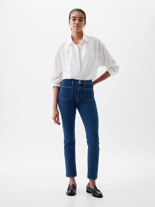Gap Mid Rise Split-Hem Vintage Slim Jeans